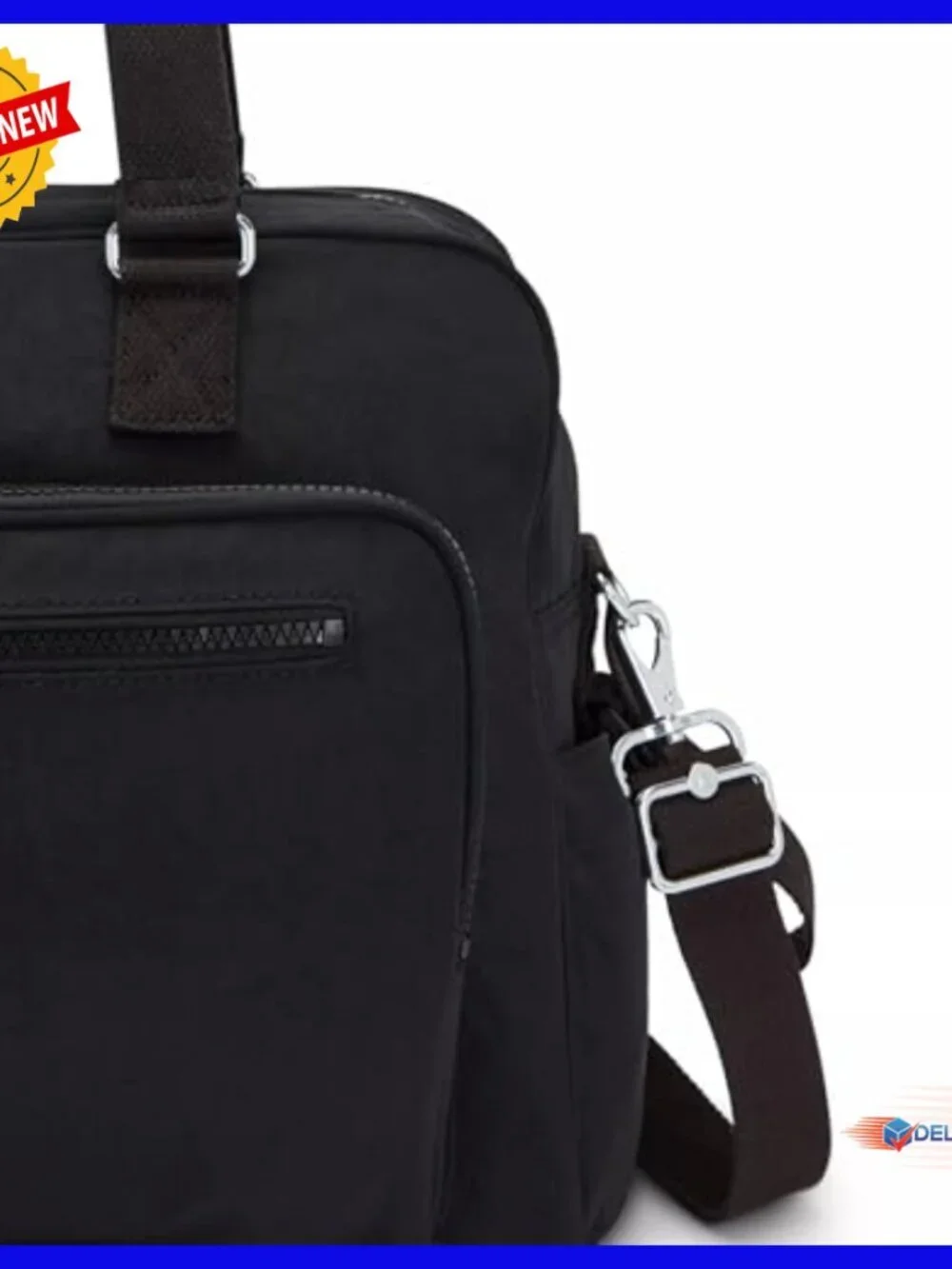 Lightweight Nylon Diaper Bag with Multiple Pockets and Zipper Closure